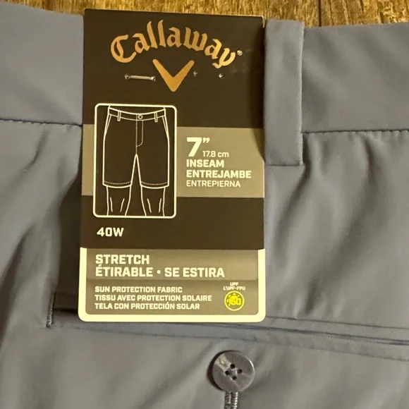 Callaway Vintage Indigo Men's Shorts NWT - Picture 4 of 4